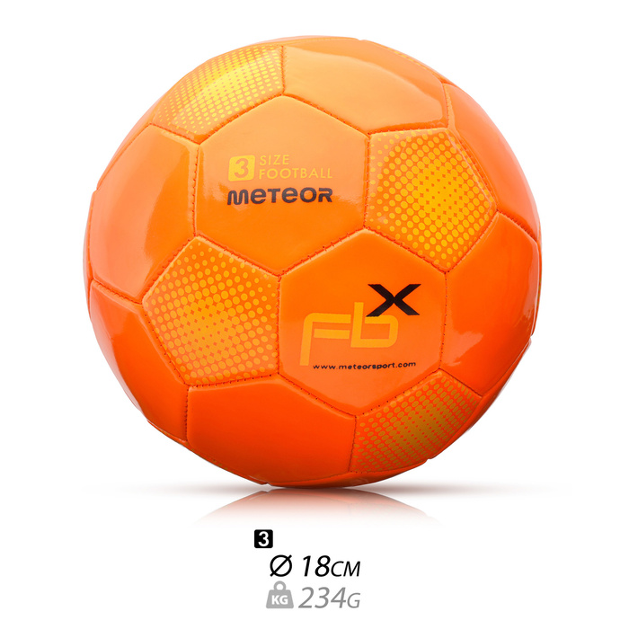 Piłka nożna Meteor FBX 3 pomarańczowa