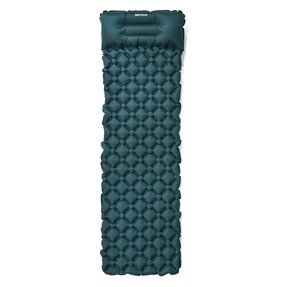 Materac nadmuchiwany Meteor z zagłówkiem 2w1 (pompka+drybag) 190×56×5,5 cm morski