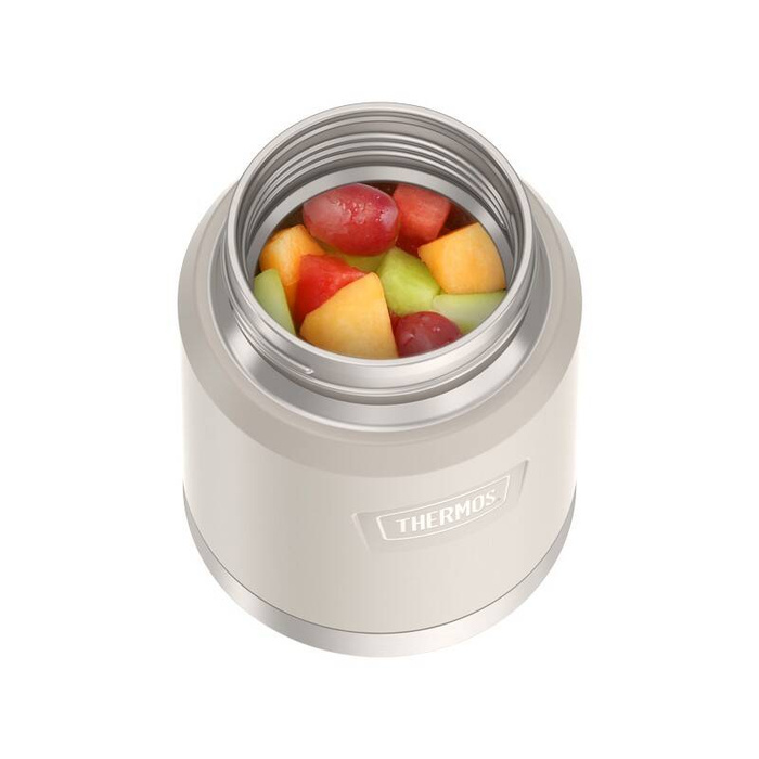 Termos na jedzenie z składaną łyżką i kubkiem Thermos Icon 470 ml - sandstone
