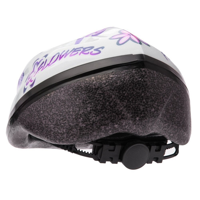 KASK ROWEROWY DLA DZIECI METEOR MV5-2 biały w kwiaty