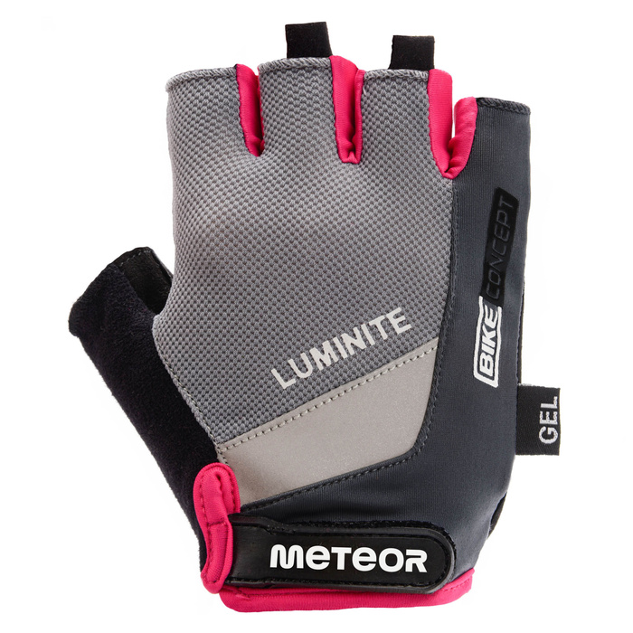 Rękawiczki rowerowe Meteor Gel GX34 grey-pink M