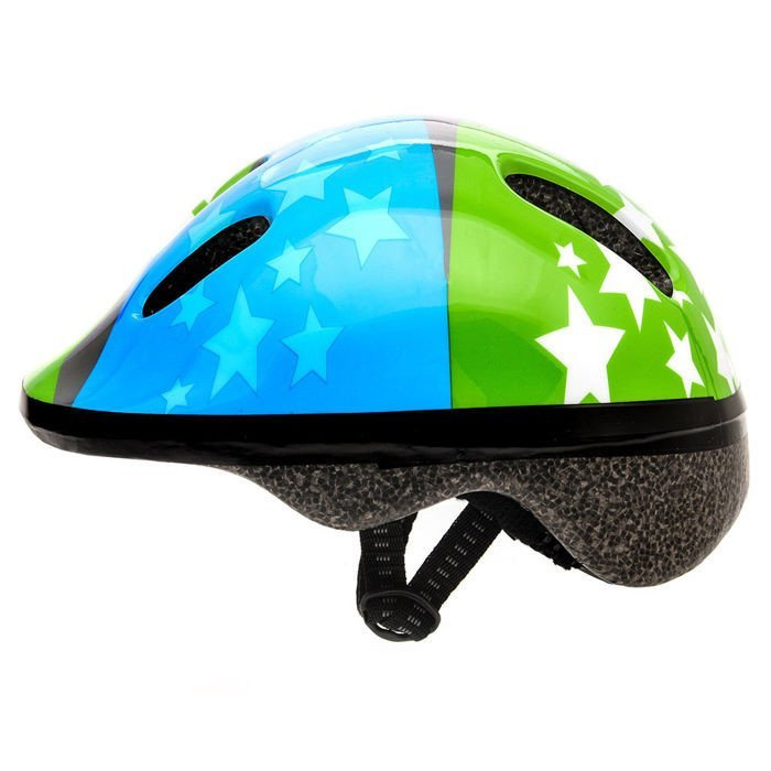 Kask rowerowy Meteor MV6-2 XS 44-48 cm Stars zielony/niebieski