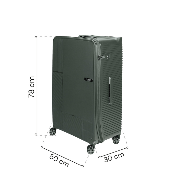 Duża walizka SwissBags Magna 78 cm zielony