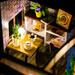 LITTLE STORY Składany Drewniany Domek Model Puzzle 3D Corner Coffe House