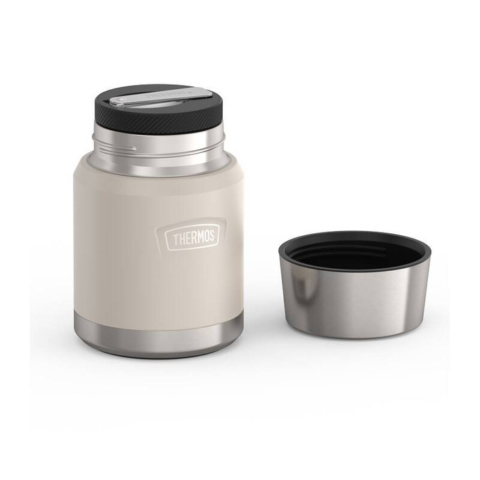 Termos na jedzenie z składaną łyżką i kubkiem Thermos Icon 470 ml - sandstone
