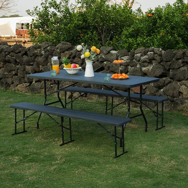 NC1618 STÓŁ TURYSTYCZNY 180 CM ANTRACYT NILS CAMP