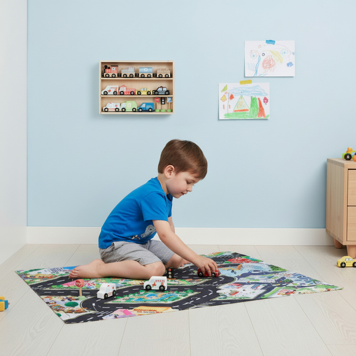 Drewniany zestaw samochodowy