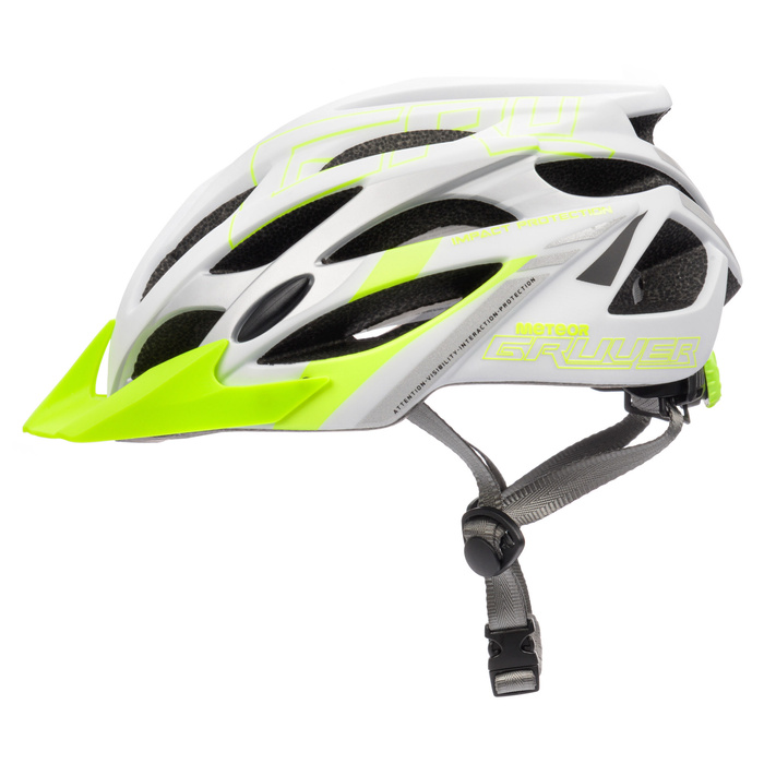 Kask rowerowy Meteor Gruver S 52-56 cm biały/zielony