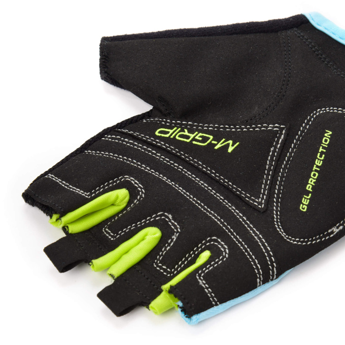 Rękawiczki rowerowe Meteor Gel GX38 XXL niebiesko-zielony