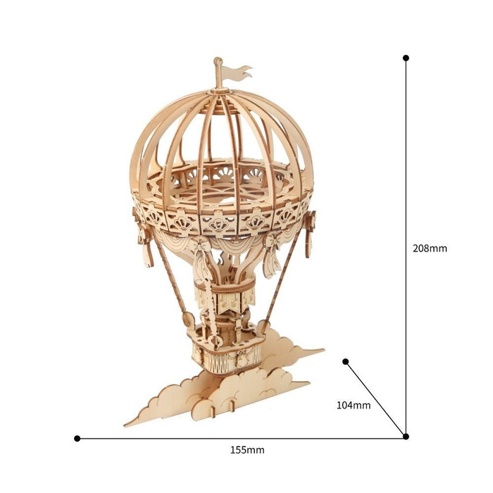ROBOTIME Drewniany Model Puzzle 3D Balon