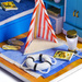 LITTLE STORY Składany Drewniany Model Puzzle 3D DIY Leo's room