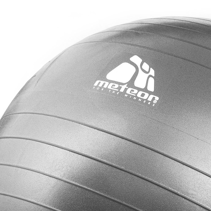PIŁKA FITNESS METEOR 85 cm srebrna