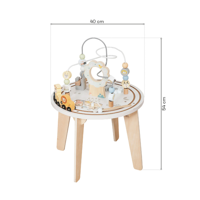 Drewniany stolik labirynt dla dzieci