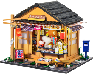 LITTLE STORY Składany Drewniany Model Puzzle 3D DIY Corner Grocery Store