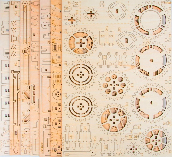 ROBOTIME Drewniany Model Puzzle 3D Lokomotywa