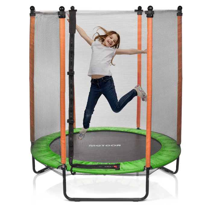 Trampolina dla dzieci Meteor TRP-60 140 cm pomarańczowy/zielony
