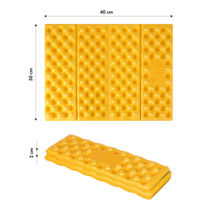 NC17105 KARIMATA KEMPINGOWA DO SIEDZENIA Z PODBICIEM ALUMINIOWYM +IXPE 40 CM ŻÓŁTA NILS CAMP