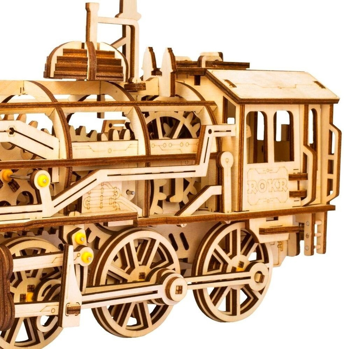ROBOTIME Drewniany Model Puzzle 3D Lokomotywa