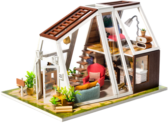 LITTLE STORY Składany Drewniany Domek Model Puzzle 3D Peter's Dream Hut