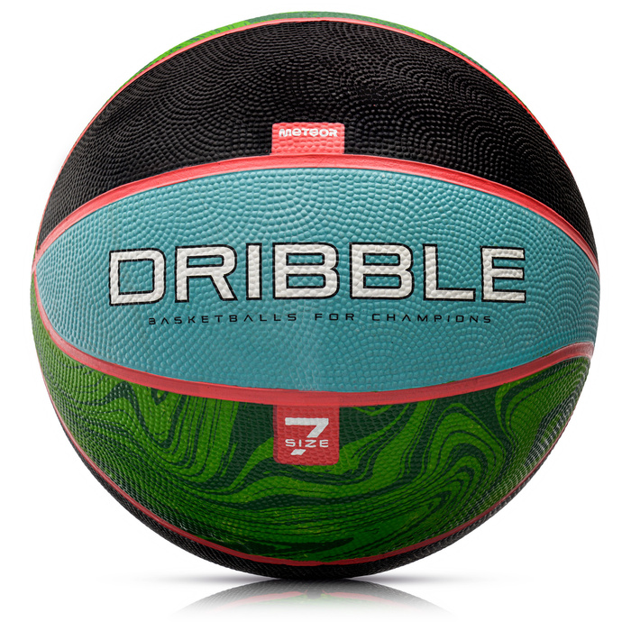 PIŁKA KOSZ. METEOR DRIBBLE #7 blue/green