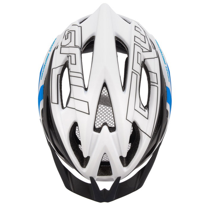 Kask rowerowy Meteor Gruver L 58-61 cm biały/czarny/niebieski