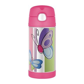Termos dziecięcy ze słomką 355 ml THERMOS - motyl