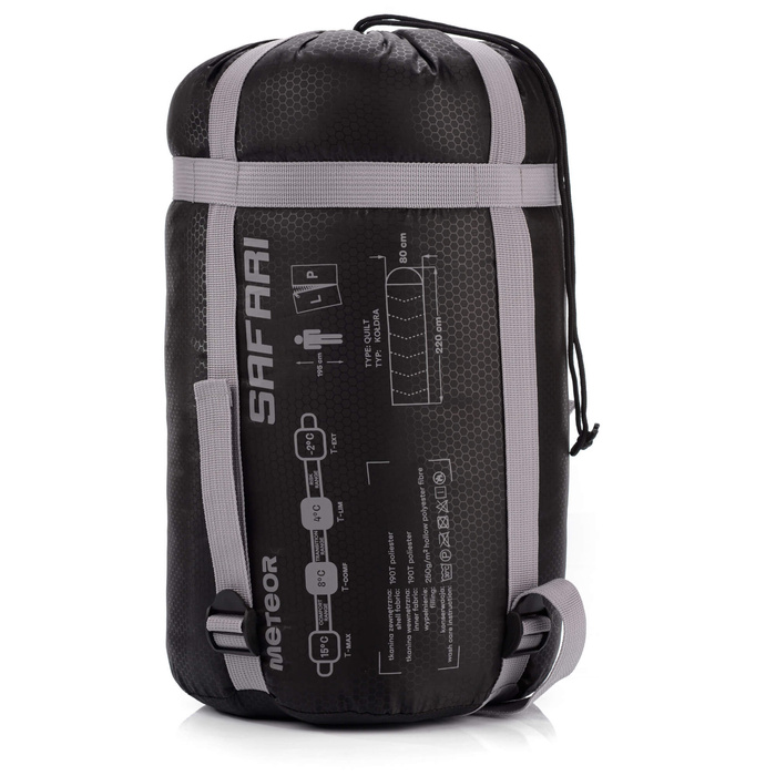 Śpiwór Meteor Safari R szary/czarny