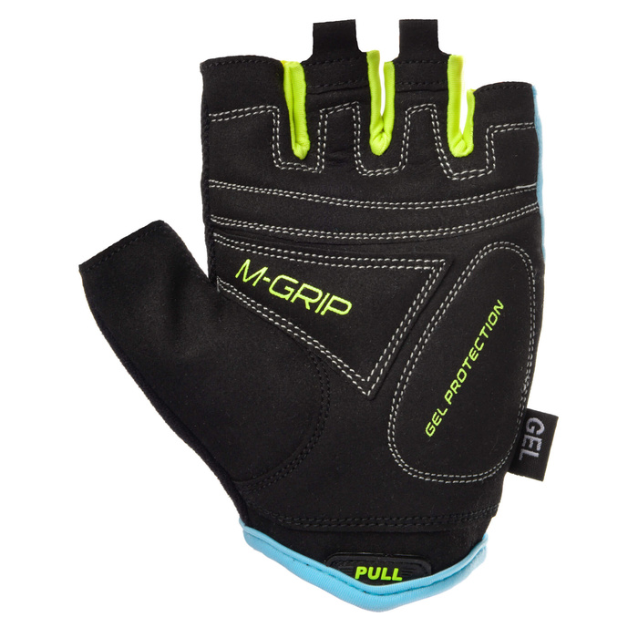 Rękawiczki rowerowe Meteor Gel GX38 XXL niebiesko-zielony