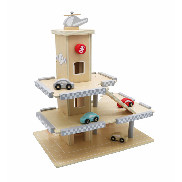 Drewniany parking samochodowy