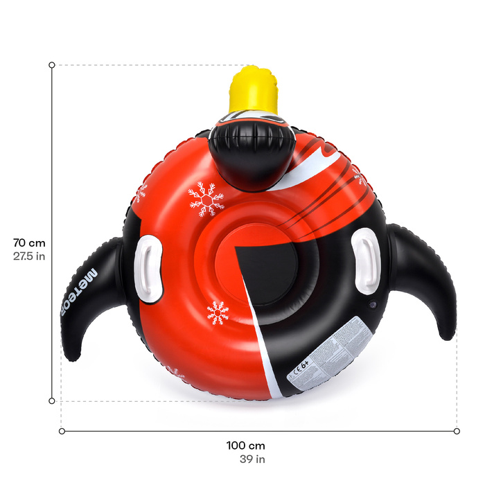 Ślizg śnieżny Meteor Penguin czarny/czerwony