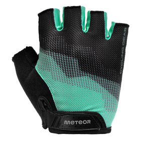Rękawiczki rowerowe Meteor MX22 S czarny/miętowy