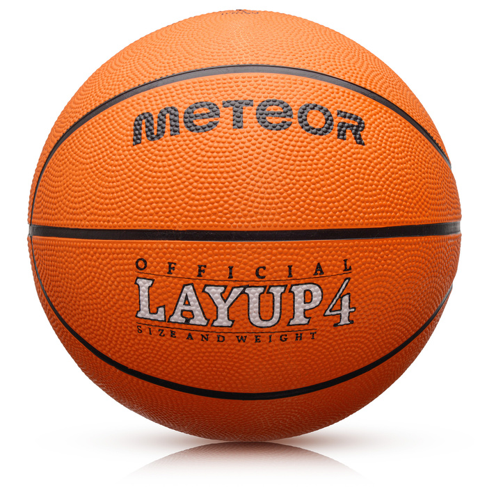 Piłka koszowa Meteor Layup #4 pomarańczowa
