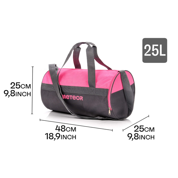 Torba fitness Meteor Siggy różowy/szary