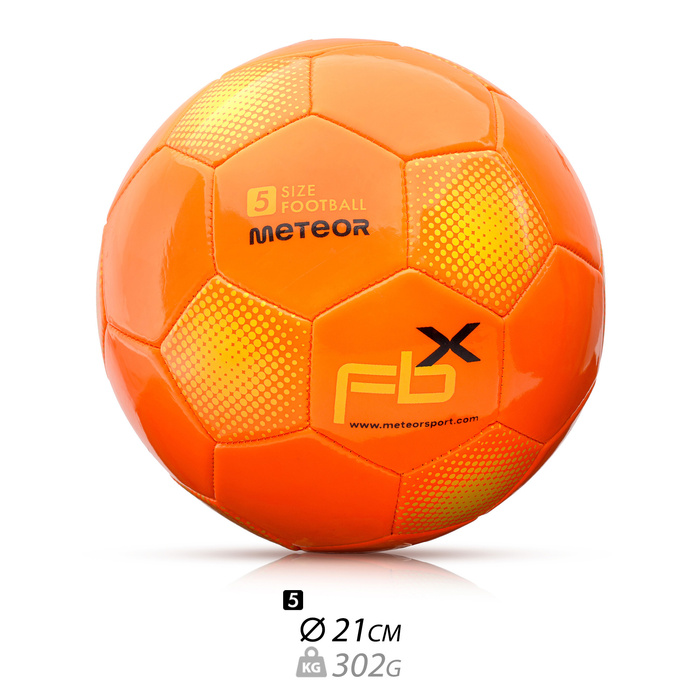 Piłka nożna Meteor FBX 5 pomarańczowy