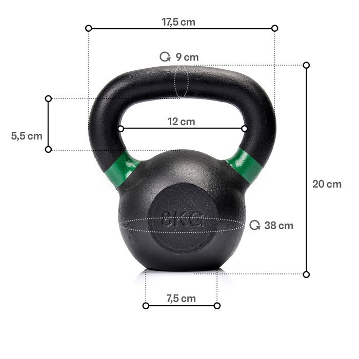 HANTEL METEOR KETTLE BELL ŻELIWNY 8kg
