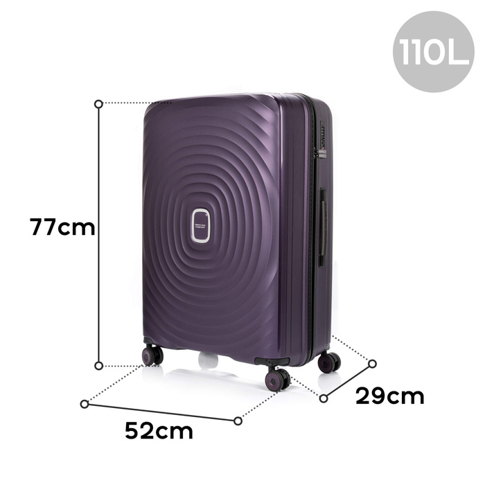 Duża Walizka SwissBags Echo 77cm Fioletowa