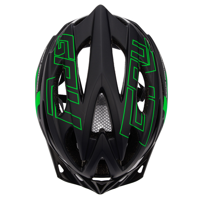 Kask rowerowy Meteor Gruver S 52-56 cm czarny/zielony