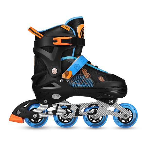 NA13808 ŁYŻWOROLKI COSMO NIEBIESKIE ROZM. L(38-41) NILS EXTREME
