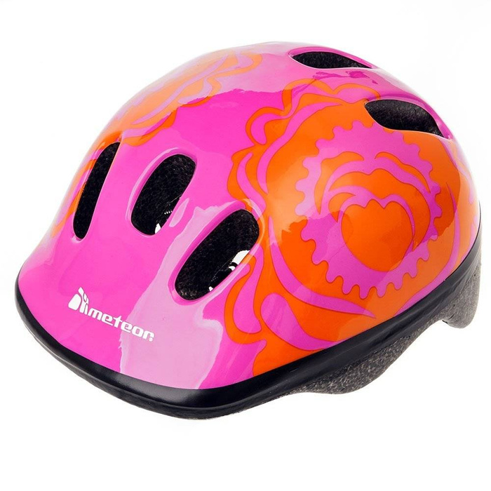 KASK ROWEROWY DZIECIĘCY METEOR MV6-2 BIG FLOWER