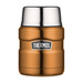 Termos na jedzenie z składaną łyżką i kubkiem THERMOS  – miedziany
