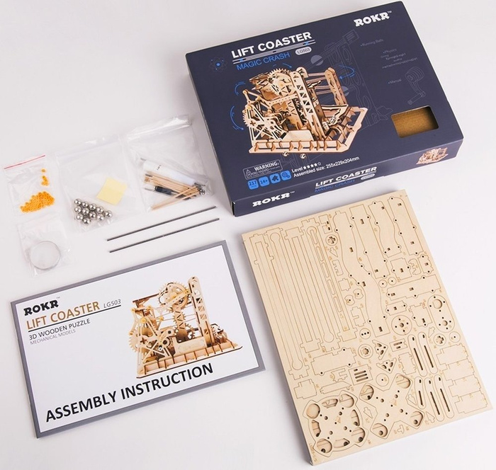 ROBOTIME Drewniany Model Puzzle 3D Tor Mechaniczny LG503