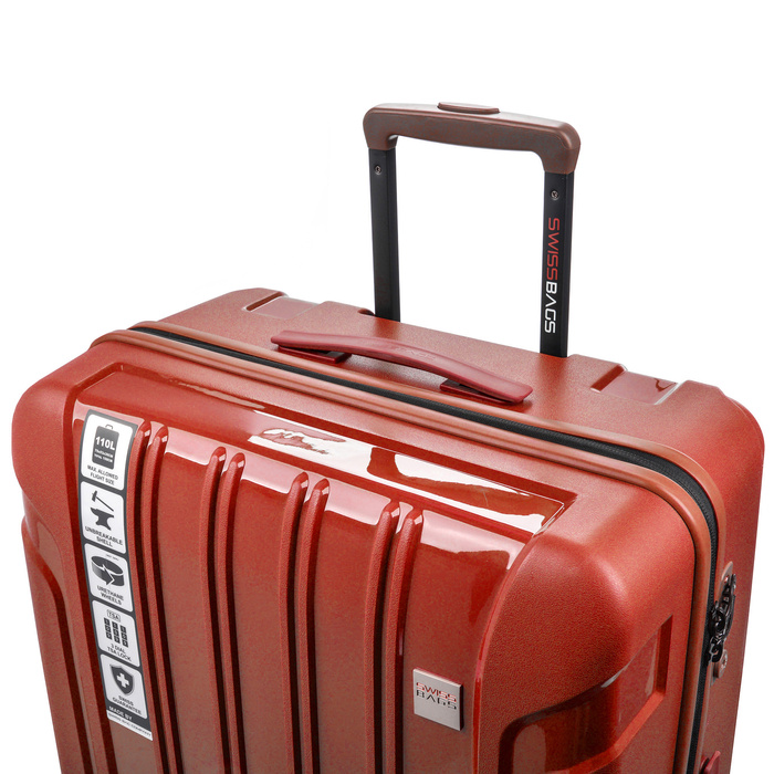 Duża walizka SwissBags Tourist 75 cm czerwony