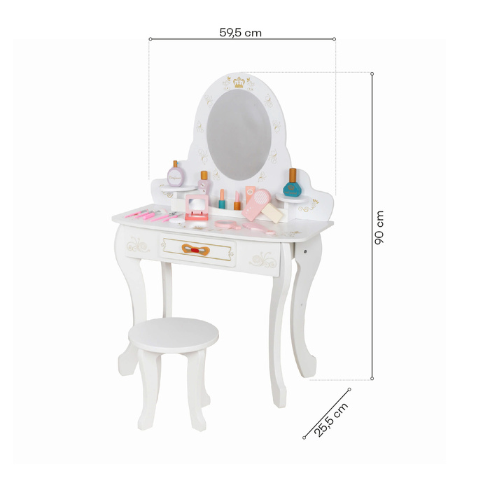 Drewniana toaletka dla dzieci