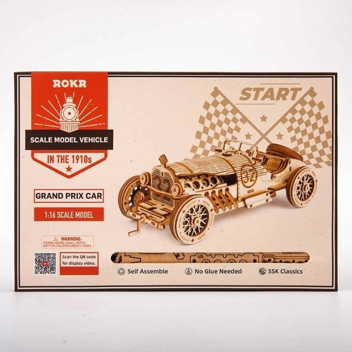 ROBOTIME Drewniany Model Puzzle 3D Klasyczne Auto