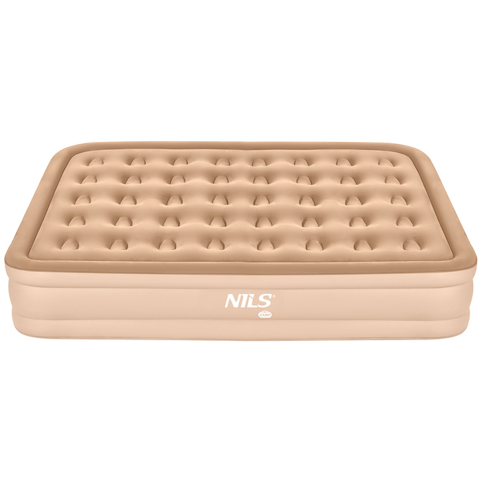NC2808 MATERAC DWUOSOBOWY KING SIZE BEŻOWY + POMPKA ELEKTRYCZNA NILS CAMP