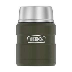 Termos na jedzenie z składaną łyżką i kubkiem THERMOS – zieleń wojskowa