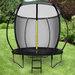 Trampolina ogrodowa dla dzieci HyperMotion - 244 cm 8FT - z drabinką i siatką wewnętrzną - do domu i ogrodu