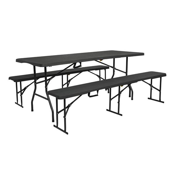 NC1618 STÓŁ TURYSTYCZNY 180 CM ANTRACYT NILS CAMP