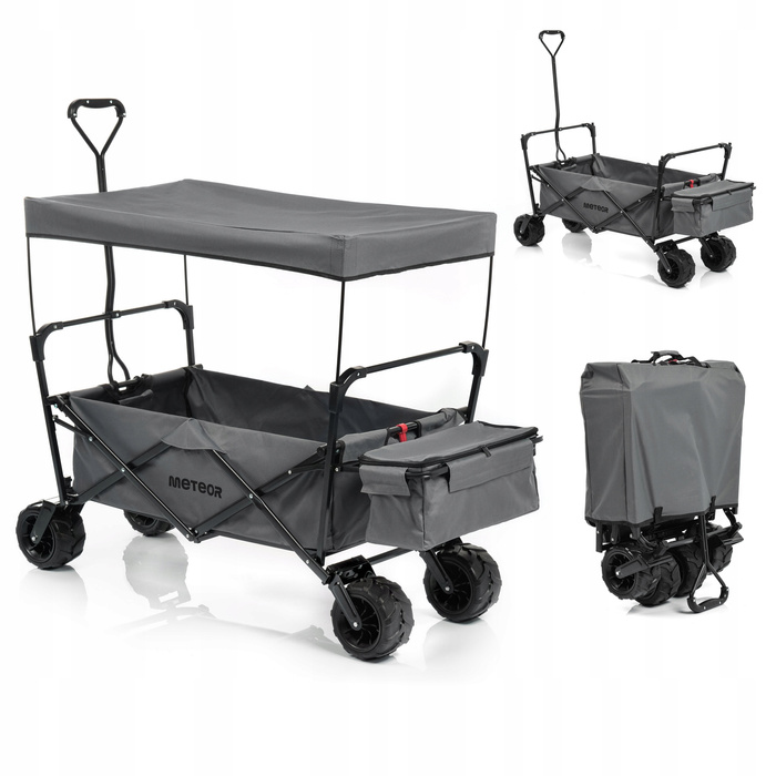 Wózek transportowy z daszkiem Meteor XR-100 szary