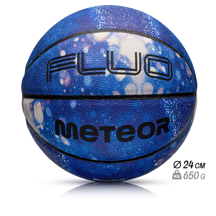 Piłka koszykowa Meteor Fluo Niebieski/biały 7